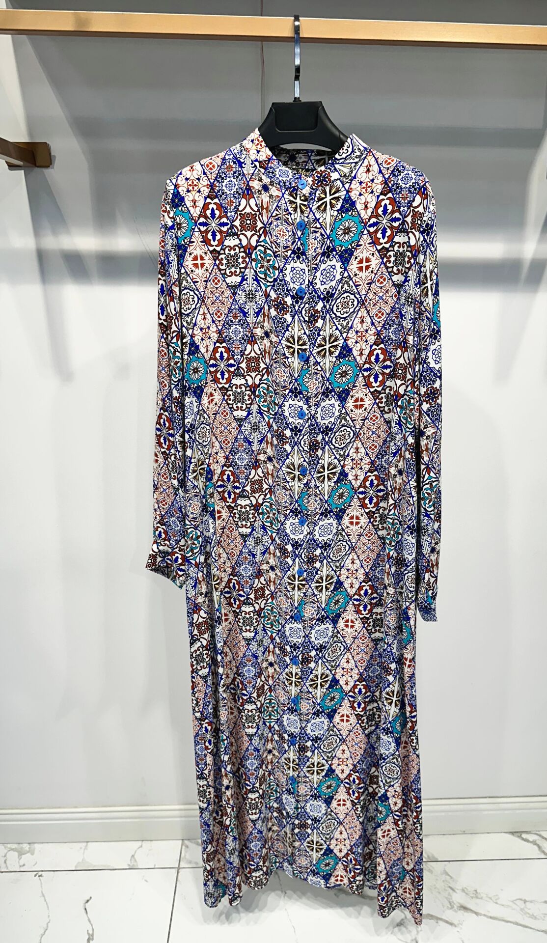 DUBAİ  VİSKON GÖMLEK ELBİSE ÇİNİ DESEN