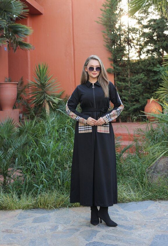 Ekose  Detaylı Pamuklu Kumaş Mevsimlik Giy-Çık Kap