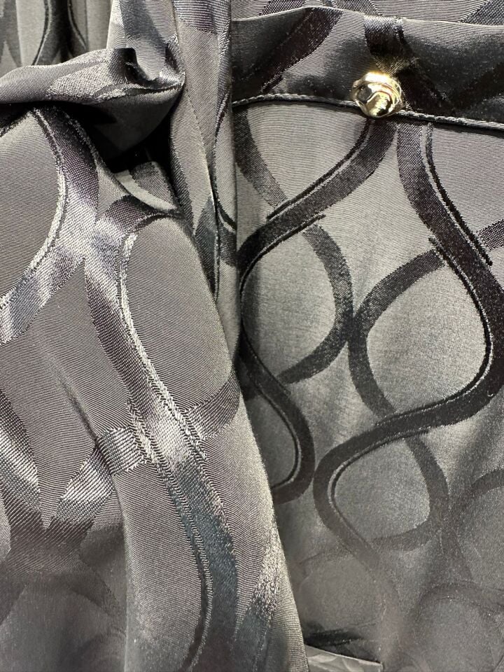 ZİNCİR DESEN JAKAR KUMAŞ TAKIM SİYAH