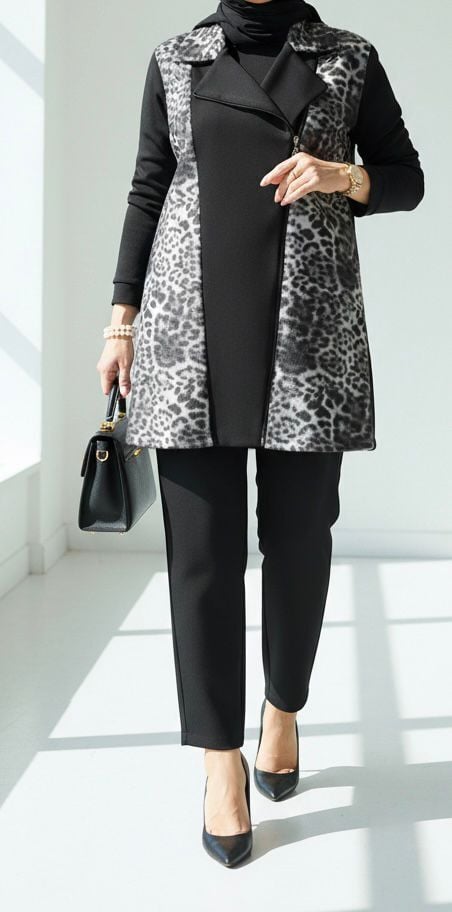 SOFT CAHMERE DETAYLI TAKIM LEOPAR