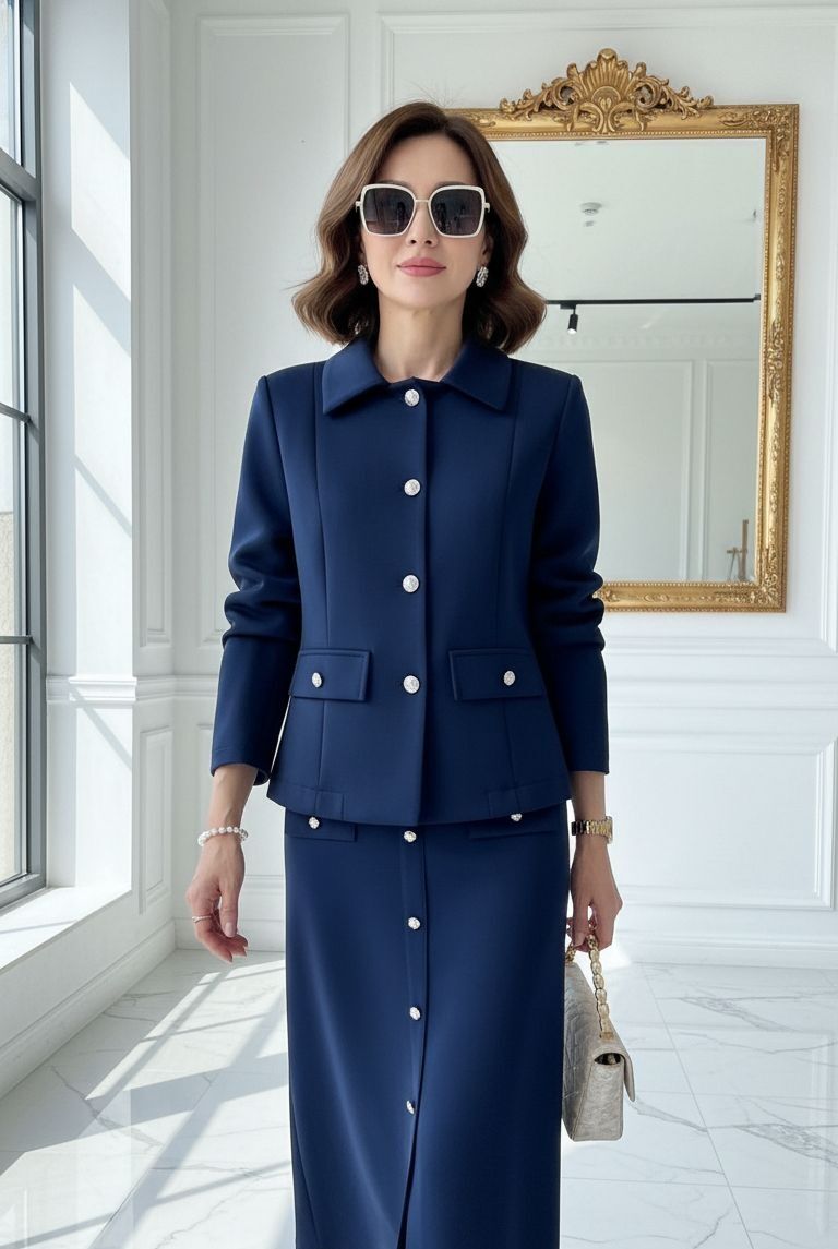 ASUDE  CEKET LACİVERT