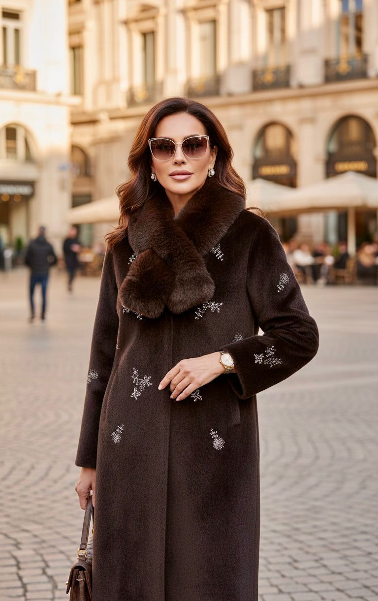 DİVA KÜRK KABAN KAHVE