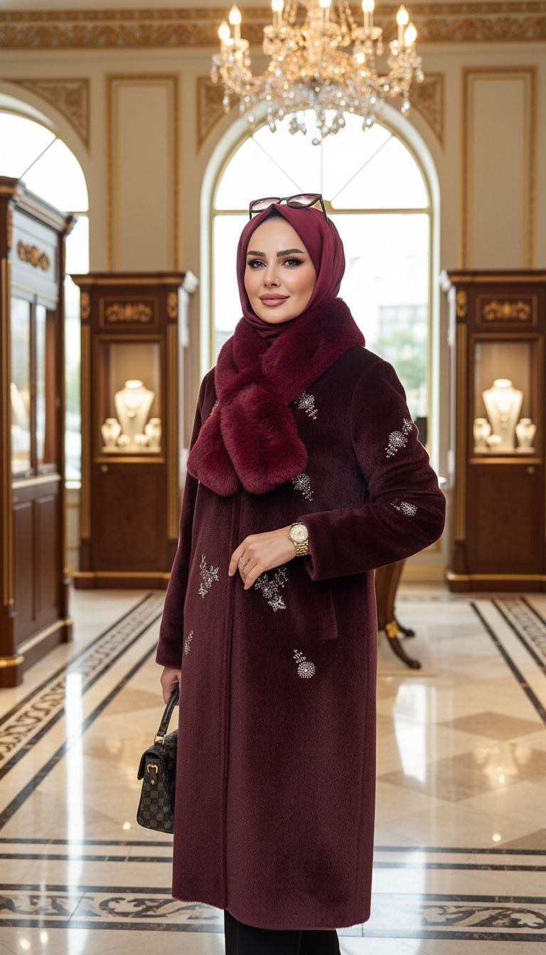 DİVA KÜRK KABAN BORDO