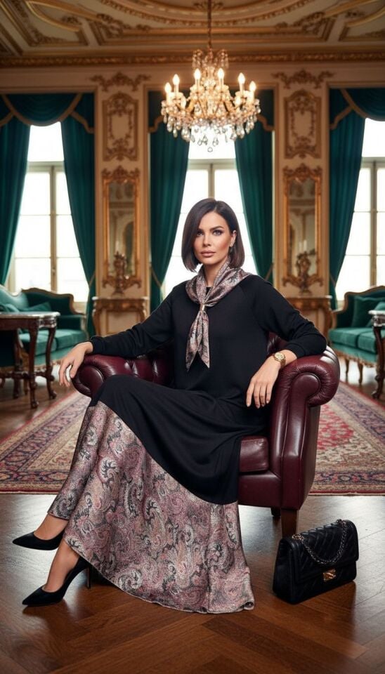 OXFORD ELBİSE SİYAH