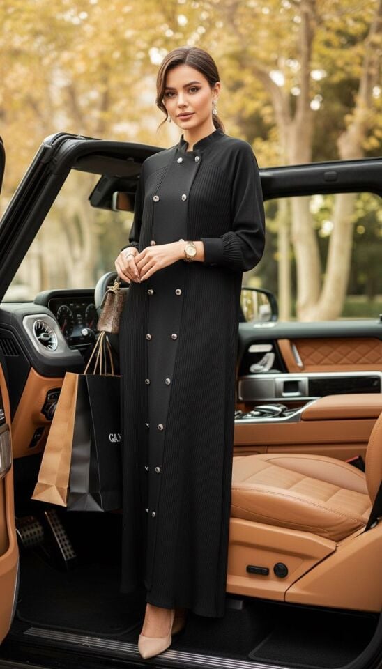 İNCE PLİSE  ELBİSE SİYAH