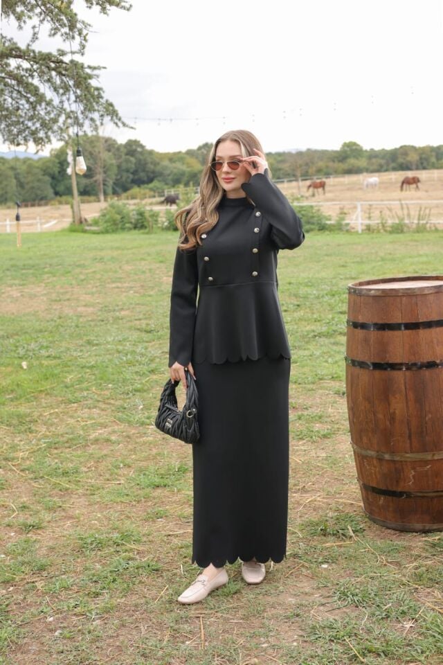 DİLİM DETAY LAZER KESİM TAKIM SİYAH