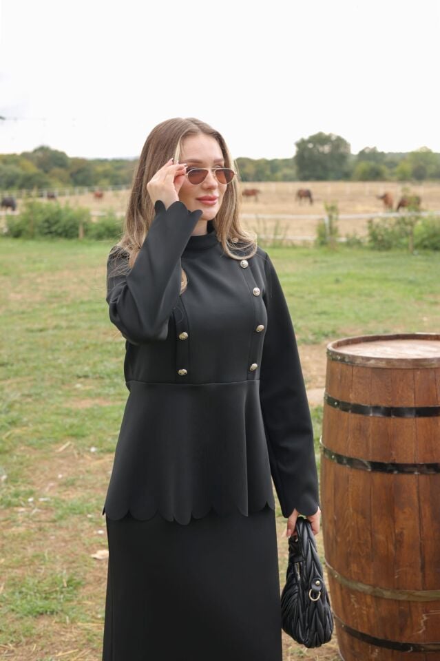 DİLİM DETAY LAZER KESİM TAKIM SİYAH